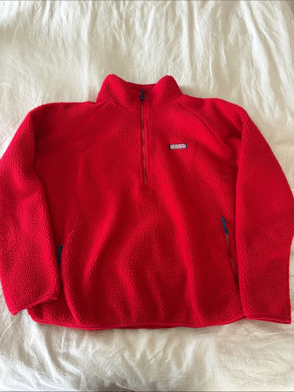 Women’s XL Red Vineyard Vines Quarter-Zip Fleece Pullover